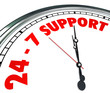 24 7 Support Words Numbers Clock Customer Service Always Open