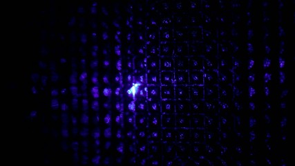 Blue laser light. The reflection from the metal surface.