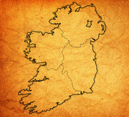 Wall Mural - provinces on map of ireland