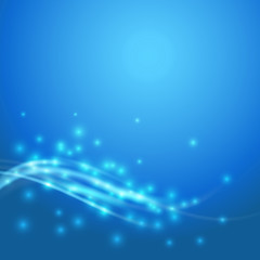 Wall Mural - Blue speed swoosh tech wave abstraction