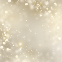 Christmas Gold Background. Golden Holiday Glowing Background