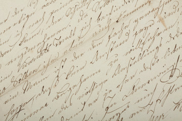 old handwriting, antique letter