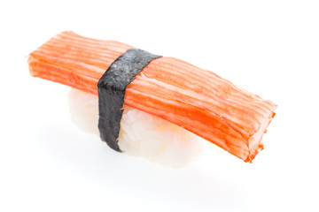 Sticker - Sushi crab stick isolated on white