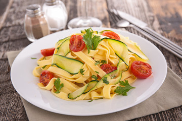 tagliatelle and vegetable