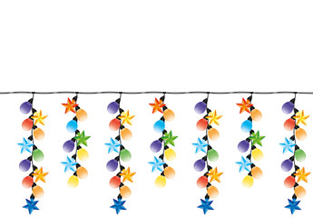 Wall Mural - Christmas garland.