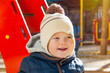 © golovianko - Cute kid om playground in autumn