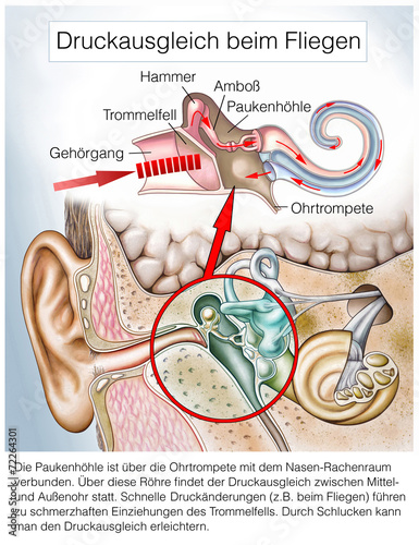 Fototapeta dla dzieci Druckausgleich beim Fliegen