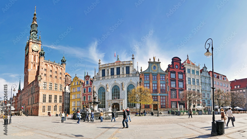 Obraz na płótnie Gdańsk -Stitched Panorama w salonie