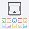 © blankstock - Computer widescreen monitor sign icon.
