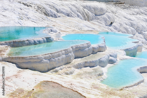 Fotografie, Obraz Travertin bazény a terasy v Pamukkale, Turecko