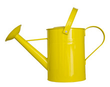 Yellow Watering Can Isolated On A White Background