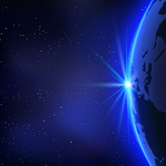 Wall Mural - vector planet earth illustration an space