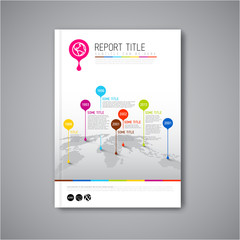Poster - modern vector abstract brochure report design template