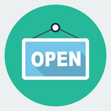 Vector open sign