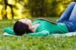 Woman resting in park