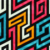 Fototapeta Młodzieżowe - colored spiral seamless pattern