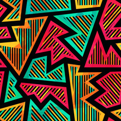 bright geometric seamless pattern