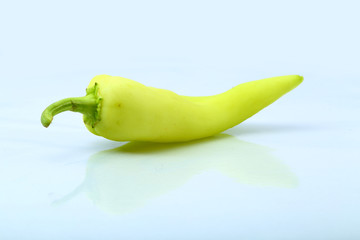 Wall Mural - green pepper isolated on a white background