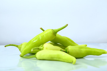 Wall Mural - green pepper isolated on a white background