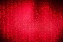 Abstract Square Polka Dots On Dark Red Background