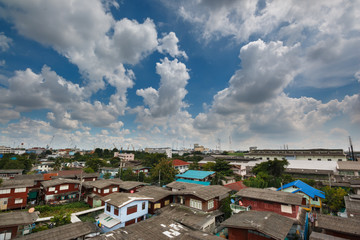 City with skyscraper