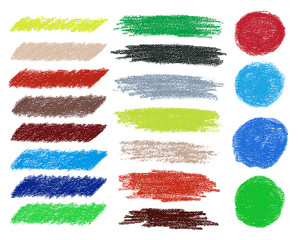 Rainbow vector brush strokes collection.