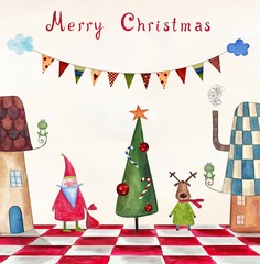 Sticker - Christmas card