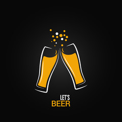 Poster - beer glass drink splash design background