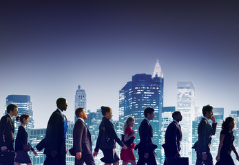 Wall Mural - Business People Corporate Travel Walking City