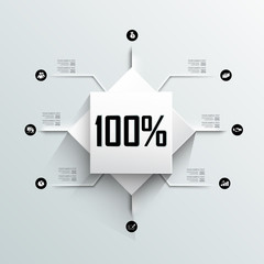 Wall Mural - modern info graphic design with percent progress icon