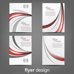 Poster - Set of business flyer template for cover design, document folder