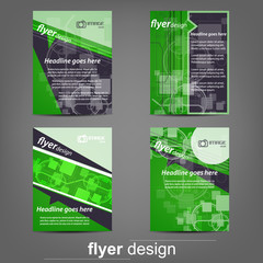 Poster - Set of business flyer template for cover design, document folder