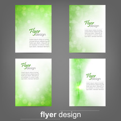 Wall Mural - Set of business flyer template for cover design, document folder