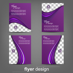 Poster - Set of business flyer template for cover design, document folder
