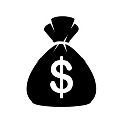 Money Bag Icon on White background. Vector