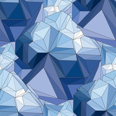 Poster - Crystal. Seamless 3D Geometric background.