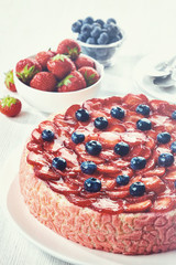 Wall Mural - Strawberry cake