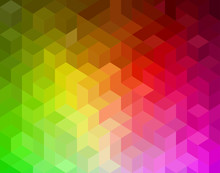 Colorful 3d Cubes Background