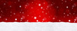 canvas print picture - Roter Bokeh Hintergrund mit Schnee / Weihnachtlich