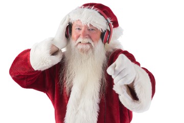 Poster - Santa is listening some music