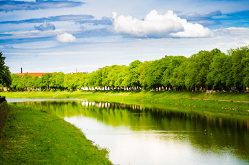 Small river in the city