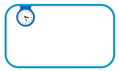 Wall Mural - blue text frame for any text with watches