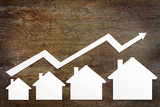 Fototapeta Przestrzenne - Concept of real estate sales growth