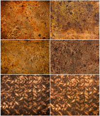 Wall Mural - Rust texture as metal plate background