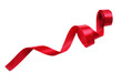 Shiny red ribbon isolated on white
