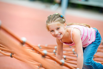 little girl on a playground