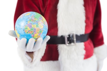 Poster - Santa has a globe in his hand