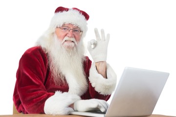 Poster - Santa is satisfied about what he found