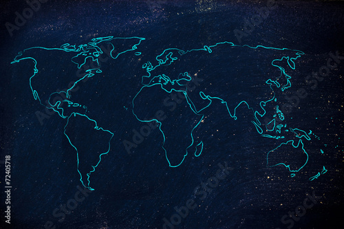 Obraz na płótnie world map design: go global