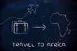 © faithie - travel industry: airplane and luggage going to Africa